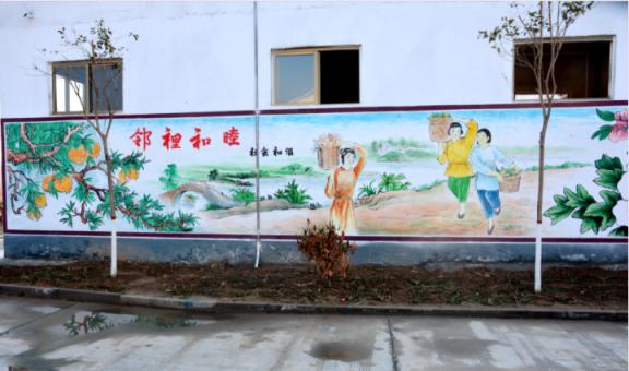 咸阳乡镇文化墙 乡风文明焕发新活力